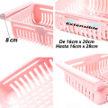 Cajón Organizador Plástico para Heladera Rosa