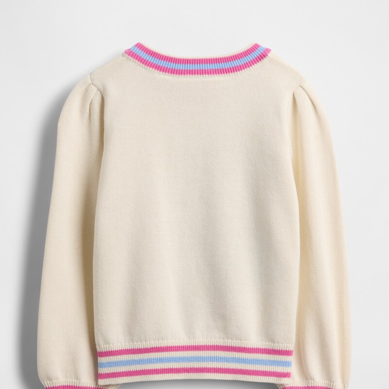 DIS COTTON CREW SWEATER IVORY FROST