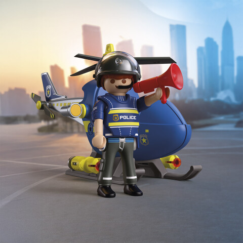 Helicóptero de Policía con Radar Playmobil 28 Piezas U