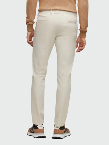 BOSS - Pantalón Slim Fit Blanco Abierto