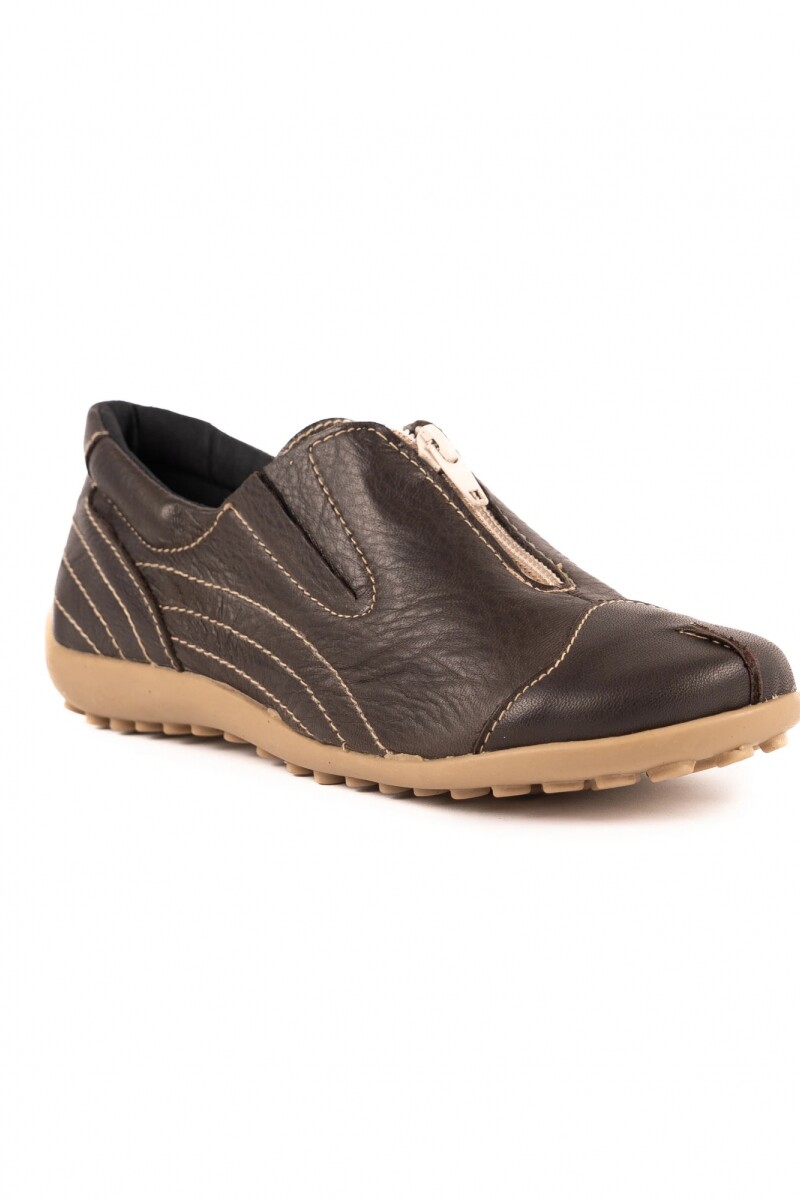 ZAPATO DE CUERO ALMA CHOCO