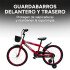 Bicicleta Infantil Sport Rod 20 Canasto Parrilla Guardabarro Rojo 1