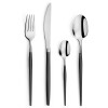 Set de 24 Cubiertos Selecta Osaka Plateado/Negro Set de 24 Cubiertos Selecta Osaka Plateado/Negro