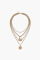 Collar de acero boho dorado