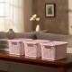 Set x3 Caja simil ratán 2,5 Lts ROSADO