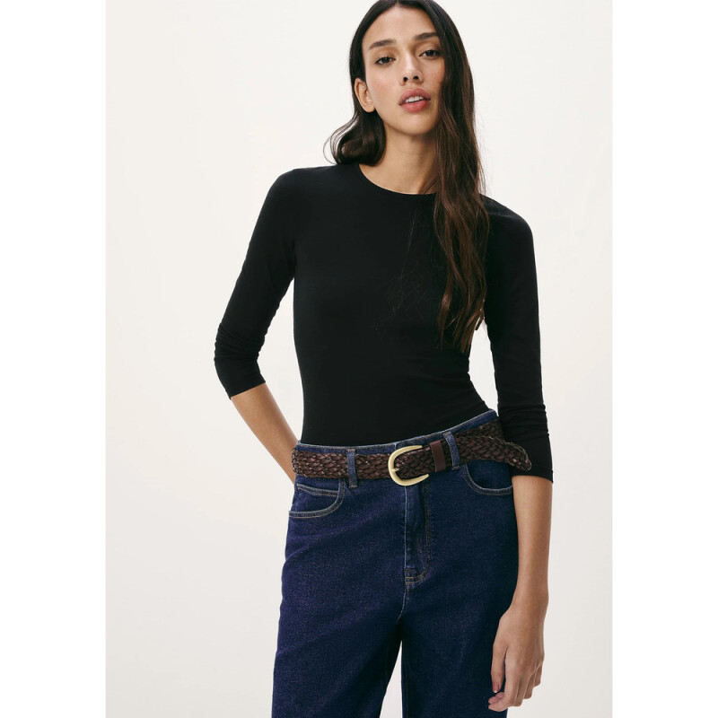 BLUSA ML FEM PRETO ESCURO