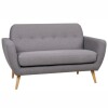 Sofá 810N1 2 Cuerpos Tapizado en Tela Gris