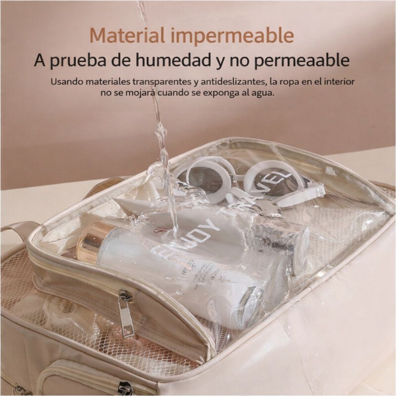 Bolso Organizador de Viaje Impermeable Multifunción Blanco Tiza