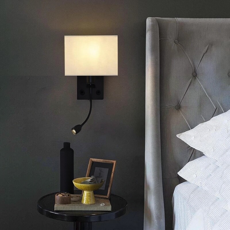 ARTEFACTO DE PARED AUSTRIA NEGRO LED Lámpara de Pared Interior Austria Negra