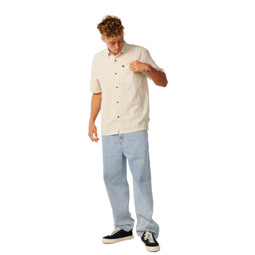 Camisa Rip Curl Classic Surf Check - Beige Camisa Rip Curl Classic Surf Check - Beige