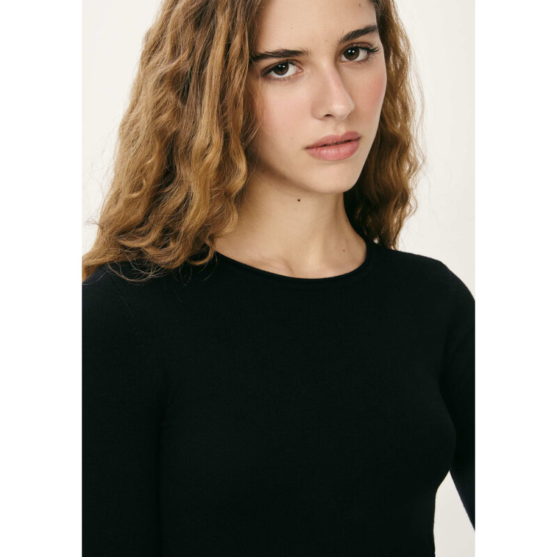 BLUSA ML FEM PRETO ESCURO