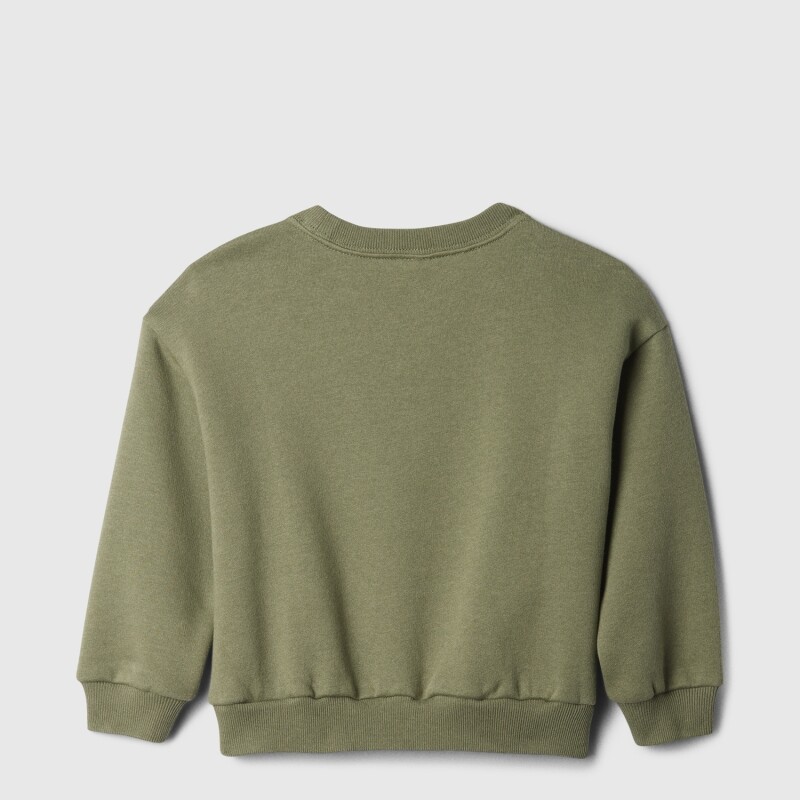 V-OVERSIZED LOGO CREW WALDEN GREEN