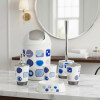 Set De 6 Accesorios Para Baño Estampado Circulo