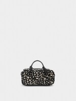 Bolso Tote De Piel Estampado Animal negro