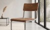 Silla de Comedor Metal Cromado - Impala Nogal