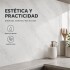 Placa PVC Símil Mármol 2,44x1,22m 3mm Pack X3 Gris Veteado