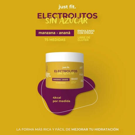 Electrolitos Sabor a Manzana - Ananá JUST FIT Electrolitos Sabor a Manzana - Ananá JUST FIT