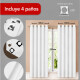 Cortina 100% Blackout set 4 paños 135 x 220 BLANCO