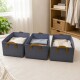 Set X3 cesto de tela 46x27x20cm GRIS