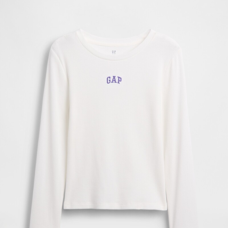 FRCH LS RIBBED TEE NEW OFF WHITE