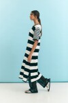 Vestido rayado algodón negro