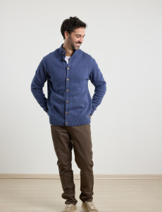 470301 CARDIGAN HARRY Azul Piedra Melange