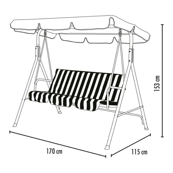 HAMACA DE JARDIN - AZUL CON BLANCO HAMACA DE JARDIN - AZUL CON BLANCO