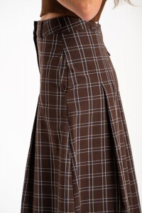 Pantalón Extra Wide Cuadros Marino