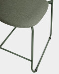 Taburete apilable Meli de chenilla verde y patas de metal verde FSC Mix Credit 65 cm Taburete apilable Meli de chenilla verde y patas de metal verde FSC Mix Credit 65 cm