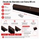 Zócalo de aluminio con goma 80cm MARRON