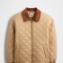 V-QUILTED PUFFER FASHION JKT GOLDEN KHAKI 868