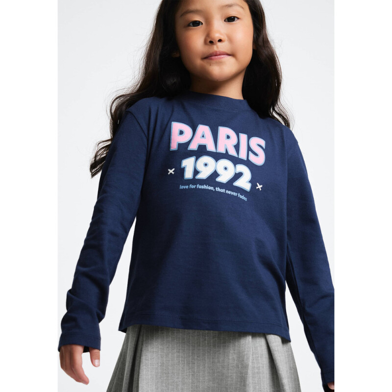 BLUSA ML FEM AZUL MARINHO