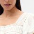 SS LACE INSERT BTN FRONT TOP NEW OFF WHITE