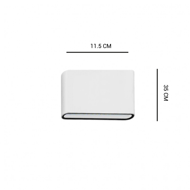 ARTEFACTO UNIDIRECCIONAL OVAL Aplique LED Unidireccional Exterior Graz Small Oval Blanco 3W IP65