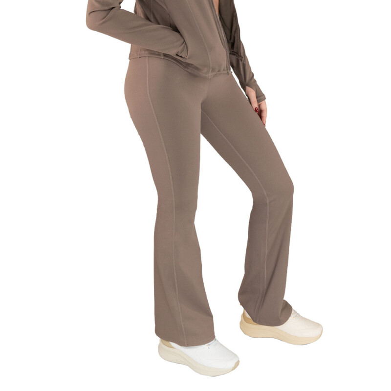 PANT FEM POLY/SPX EVERLAST FLARE BR W7 BROWN