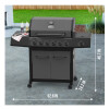 PARRILLA A GAS 6 QUEMADORES C/ANAFE 66000 BTU PARRILLA A GAS 6 QUEMADORES C/ANAFE 66000 BTU