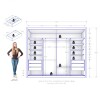 Ropero 2 Puertas Corredizas - Imperador Cinamomo