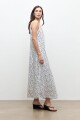 Vestido estampa lunares crudo