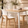Mesa Tolix 80x80 cm Blanco