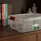 Set x5 caja organizadora 10 lts baja TRANSPARENTE
