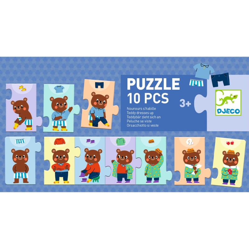 Puzzle El osito de peluche se viste Djeco Puzzle El osito de peluche se viste Djeco
