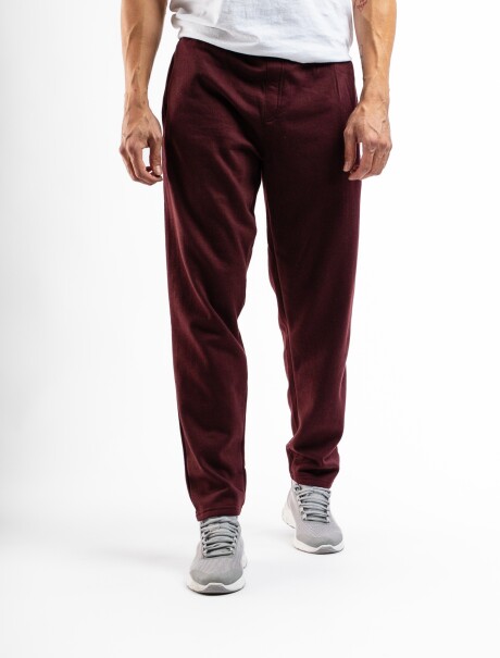 Pantalón de Felpa Slim Bordo