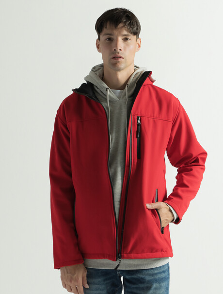 Campera Neopreno con Capucha Rojo
