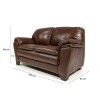 Sillón 100% Cuero - 2 Cuerpos - Monza Caramelo