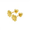 Abridores Trébol-Oro 18k-Sin piedra-AB9540 sinpiedra