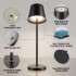 Lampara Escritorio Mesa Velador Led Recargable Inalambrica IMBACK Color Negro Lampara Escritorio Mesa Velador Led Recargable Inalambrica IMBACK Color Negro