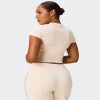 Remera Fabletics Cotton Crropped Beige