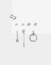 Aros Sets Strass Set De Aros Con Strass - Plateado