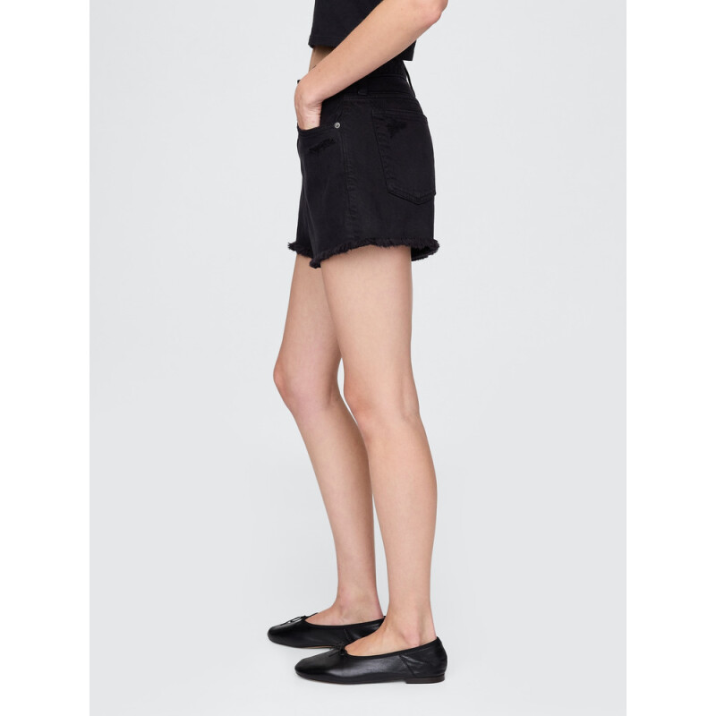 HOT RELAXED CUT OFF SHORT BLK SELMAN TRUE BLACK V2