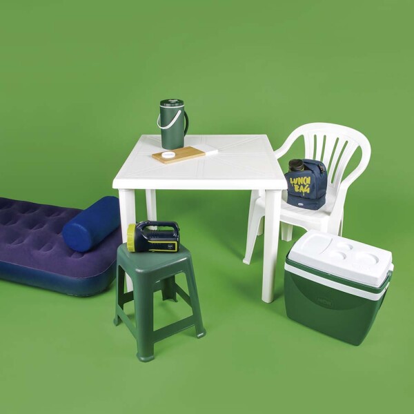 MESA CUADRADA DESMONTABLE 82X82X71 BLANCO